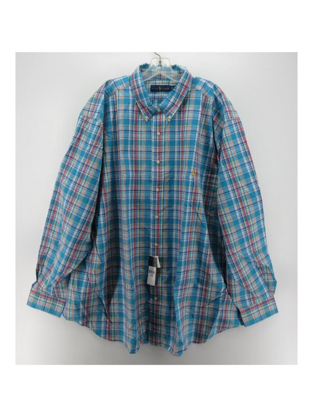 Ralph Lauren Shirt 3XB Big Button Down Plaid Classic Preppy Pony Woven